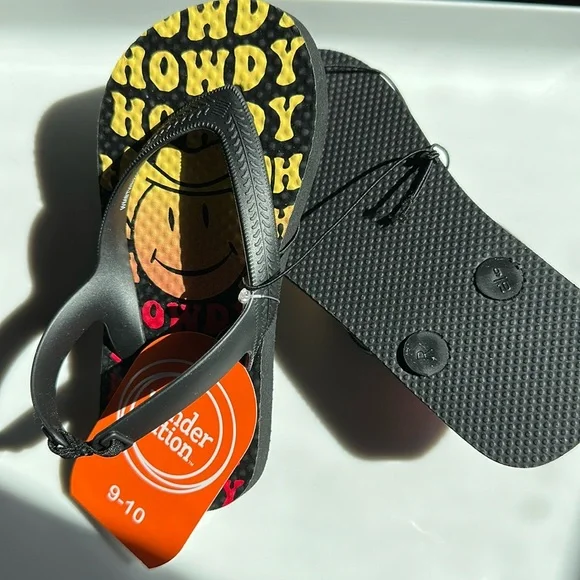 children’s flip flops with elastic band to keep them secure children size 9-10 - Picture 1 of 5
